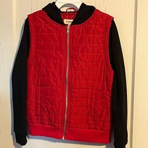 Red and black Ruff Hewn boys size 10-12 puffy jacket